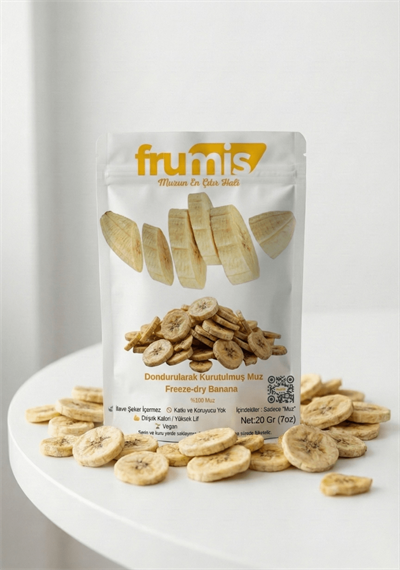 Çıtır Muz - Freeze Dried Dondurularak Kurutulmuş Muz 20 gr | Şekersiz, Katkısız, Doğal