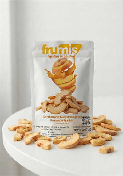 Çıtır Şeftali - Freeze Dried Dondurularak Kurutulmuş Şeftali 20 gr | Şekersiz Katkısız Doğal