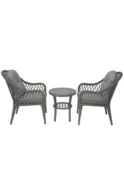 Astra Rattan Oturma Grubu 1+1 / Yuvarlak Masalı Ø65 cm