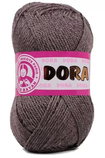 1 Adet Dora El Örgü İpi Yünü 100 gr 014 Kahverengi - mudanis