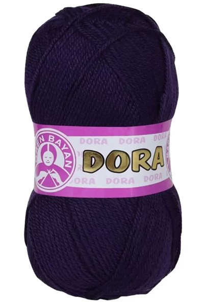 1 Adet Dora El Örgü İpi Yünü 100 gr 060 Koyu Mor - mudanis