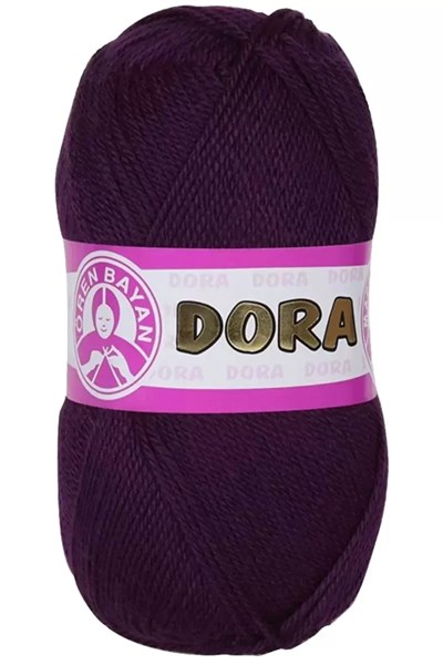 1 Adet Dora El Örgü İpi Yünü 100 gr 061 Mürdüm - mudanis