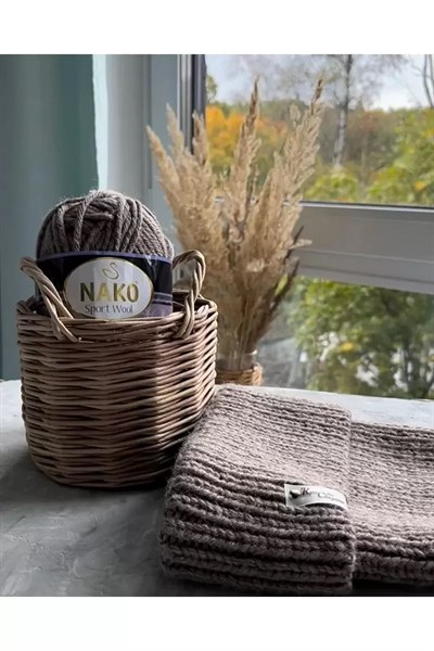 1 Adet Sport Wool Atkı Bere Ceket Yelek Örgü İpi Yünü No: 2807 Bonsai Çiçeği - mudanis