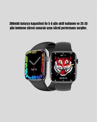 1.9 İnç Akıllı Saat – Bluetooth 5.0, Kablosuz Şarjlı, IP68 Su Geçirmez Akıllı Saat