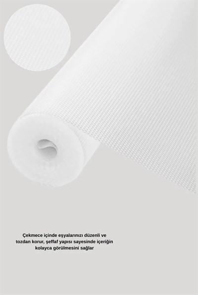 10 Metre Toz Korumalı Kaydırmaz Şeffaf Çekmece Organizeri