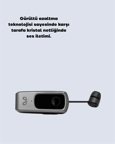 10 Saat Konuşma Süreli Klipsli Bluetooth Kulaklık