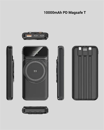 10000 mAh Kablosuz Hızlı Şarj Destekli Powerbank – 15W, PD20W, Type-C Girişli