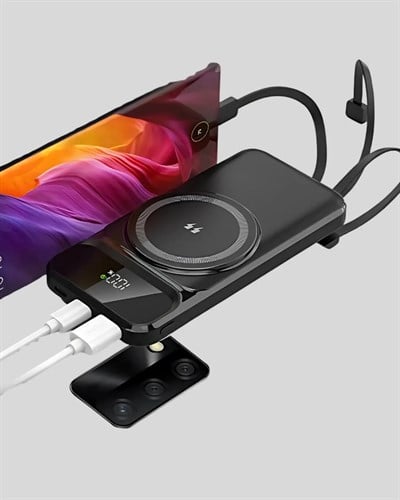 10000 mAh Kablosuz Hızlı Şarj Destekli Powerbank – 15W, PD20W, Type-C Girişli