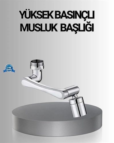 1080° Dönebilen Musluk Başlığı Robotik Kol Havalandırıcı Çok Yönlü Su Yönlendirme