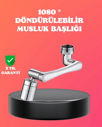 1080° Dönebilen Püskürtme Filtreli Musluk Başlığı Su Tasarruflu