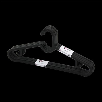 10lu Siyah Slim Plastik Elbise Askısı
