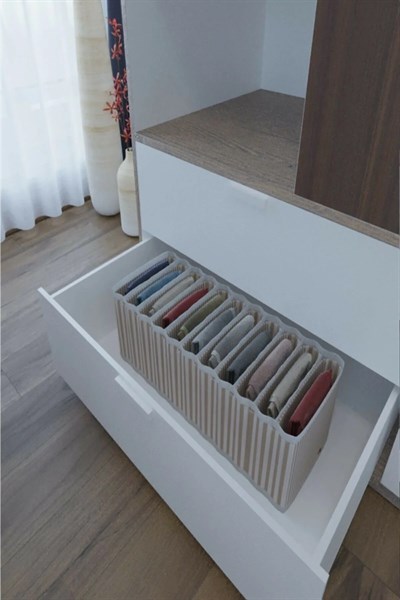11 Bölmeli Dolap ve Çekmece Içi Düzenleyici Akordiyon Organizer M