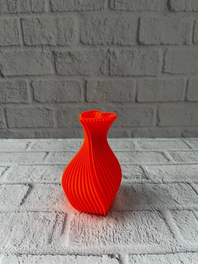 11 cm Turuncu Kalp Formlu Mini Vazo Estetik Dekoratif Obje