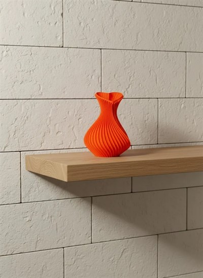 11 cm Turuncu Kalp Formlu Mini Vazo Estetik Dekoratif Obje