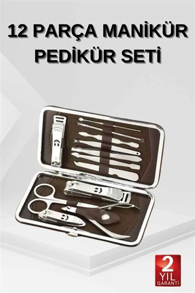 12 Parça El Ayak Temizleme Pense Kir Temizleme Aparatı Kaş Cımbızı