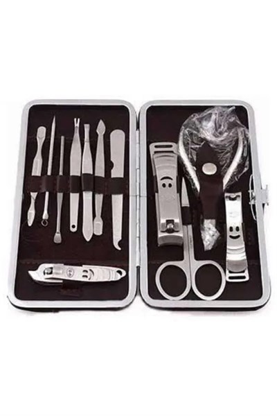 12 Parça Manikür Pedikür Seti Tırnak Bakımı Nasır Temizleme El Ayak Bakımı