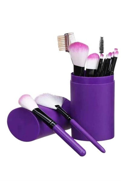 12 Parça Profesyonel Makyaj Seti Yumuşak Kıllı Yüz ve Göz Makyajına Uygun