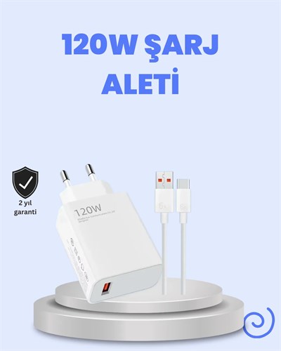 120 Watt Turbo Şarj Cihazı Xiaomi Redmi Note 10 11 12 Uyumlu