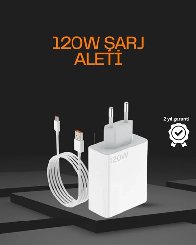 120 Watt Type C Şarj Başlığı Poco X3 X4 X5 Pro Uyumlu
