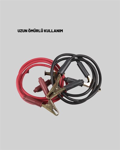 1200 Amper Jumper Kablo 2 Metre Bakır Uçlu Araç Takviye Seti