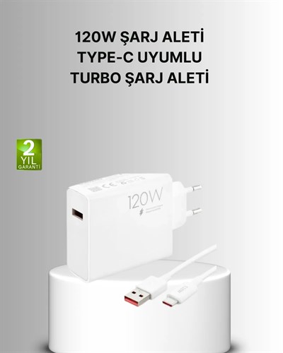 120W Mi Turbo Akıllı Tanıma Çipli Hızlı Şarj Cihazı Taşınabilir ve Dayanıklı