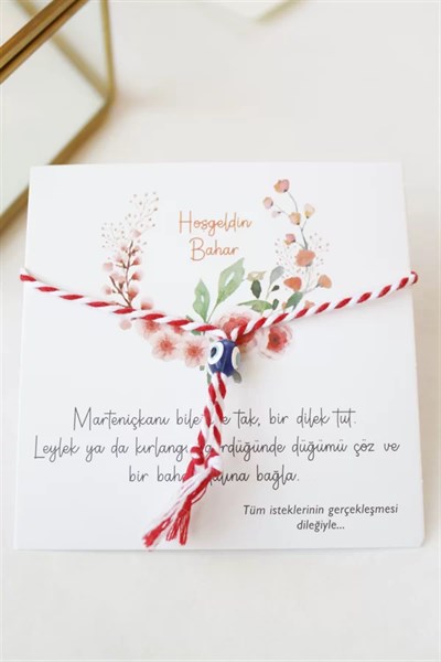 12li Paket Marteniçka İp Bileklik - Kırmızı