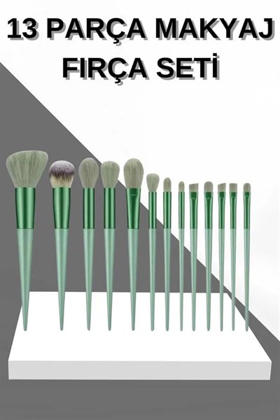 13 Parça Makyaj Fırça Seti Far Fırçası Allık Fırçası Yumuşak Uçlu