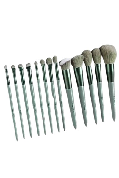 13 Parça Taşınabilir Kılıflı Profesyonel Makyaj Fırça Seti Pudra Allık Fondöten Fırçası