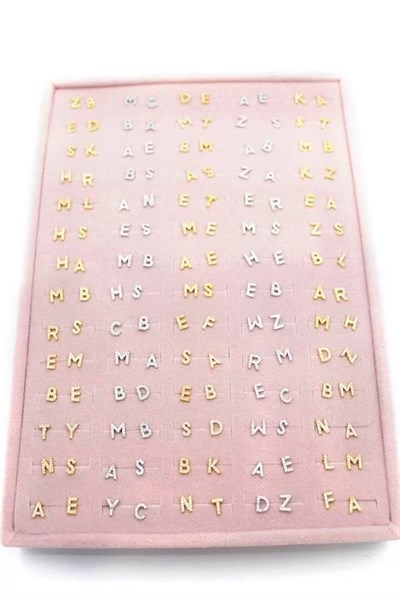 140lı Standlı Harf Tragus Küpe - ÇOK RENKLİ