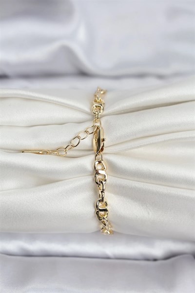 14K Gold Renk Kaplama Zincir Model CM Kadın Bileklik