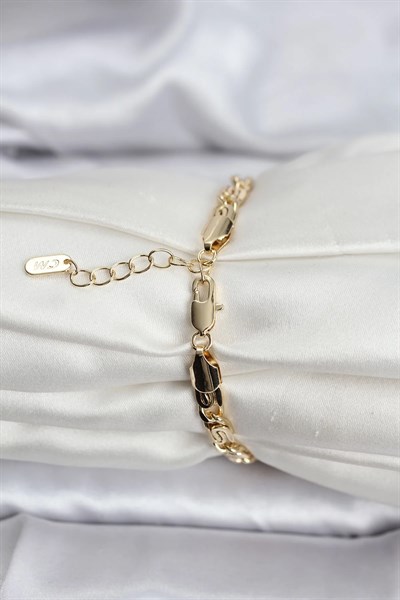 14K Gold Renk Kaplama Zincir Model CM Kadın Bileklik