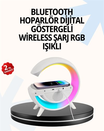 15W Hızlı Şarj Destekli LED Atmosfer Işığı ve Alarm Fonksiyonlu Lamba