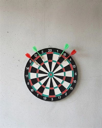 17 İnç Profesyonel Dart Tahtası Dayanıklı Yapı ve 4 Metal Dart Oku