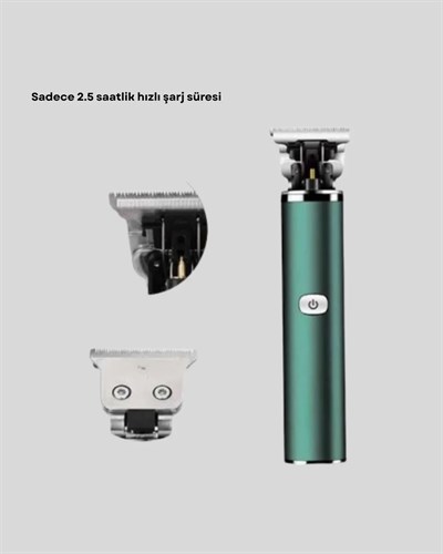 180 Dakika Kullanım Süreli Şarjlı Tıraş Makinesi – Hızlı Şarj, USB Girişli, Yüksek Kapasiteli