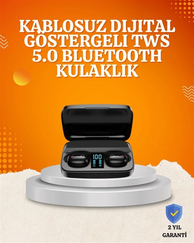 1800 mAh Güçlü Şarj Kutusu ile Bluetooth Kulaklık Seti