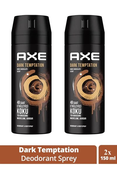 2 Adet Axe Dark Temptatıon Bay Parfüm Kofre 150 ml