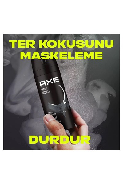 2 Adet Axe Erkek Deodorant & Bodyspray Black 48 Saat Etkileyici Koku Vücut Spreyi 150 ml