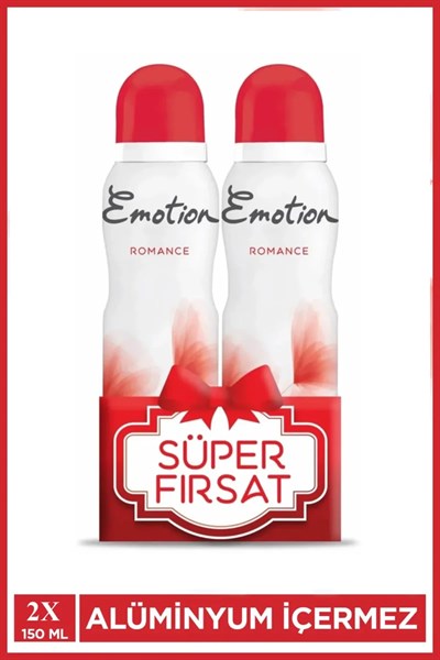 2 Adet Emotion Romance Kadın Vegan Deodorant 150 Ml Hızlı Kurur, Leke Bırakmaz