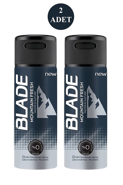 2 Adet Mountain Fresh Erkek Deodorant 150ml Leke Bırakmaz