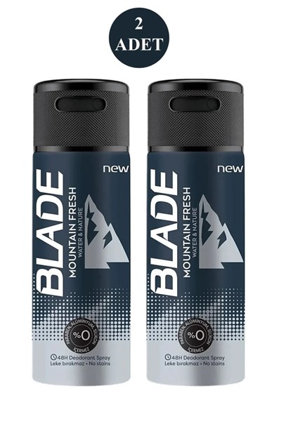 2 Adet Mountain Fresh Erkek Deodorant 150ml Leke Bırakmaz