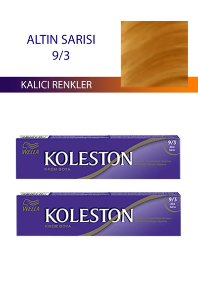 2 Adet Single Tüp Boya Saç Boyası Altın Sarısı 9/3