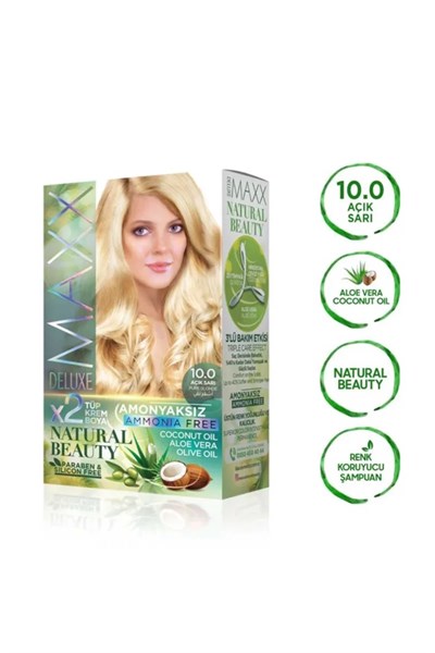 2 Paket Natural Beauty Amonyaksız Saç Boyası 10.0 Açık Sarı