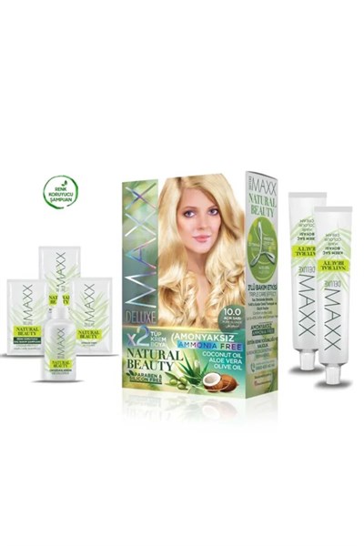 2 Paket Natural Beauty Amonyaksız Saç Boyası 10.0 Açık Sarı