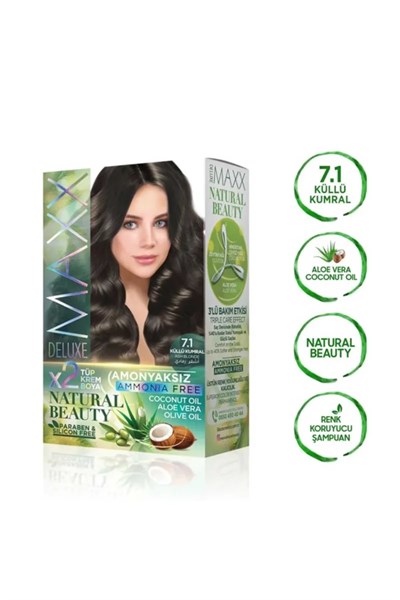 2 Paket Natural Beauty Amonyaksız Saç Boyası 7.1 Küllü Kumral