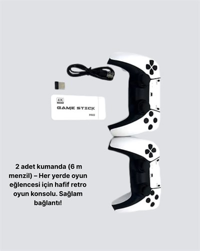 20.000 Yüklü Oyunlu Kablosuz Retro Oyun Konsolu 4K Destekli
