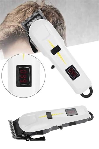 2025 Model Şarjlı Dijital Saç Sakal Tıraş Makinesi Islak Kuru Kullanıma Uygun