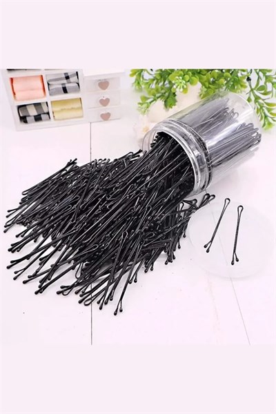 25 Adet Siyah Tel Toka 1.inci Kalite Çelik Tel Toka Kuaför