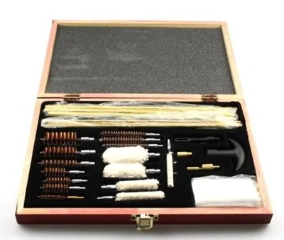 27parça Ahşap Kutu Evrensel Tabanca Temizleme Seti