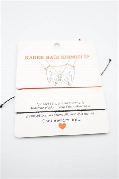 2li Arkadaş Bilekliği - Kırmızı