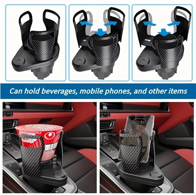 2’si 1 Arada Ayarlanabilir Araç Bardak Tutucu, Genişleyebilir Üst Kısım 3”-6.2”, Şişe Adaptörü, Araba Organizatörü, Dayanıklı Taban, Ramblers Hydroflask Uyumlu, Modern Araç Düzenleyic